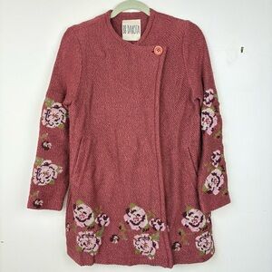 Vintage BB Dakota Embroidered Sweater Jacket Coatigan